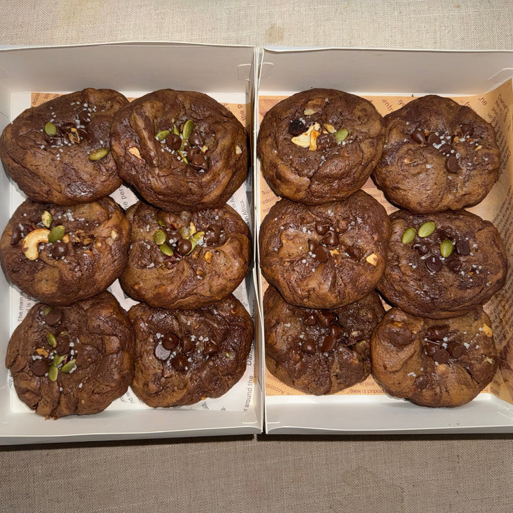 Brown Butter Chocolate Chip Praline Nuts Cookies.