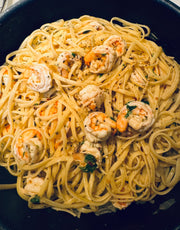 Shrimp Scampi Pasta.